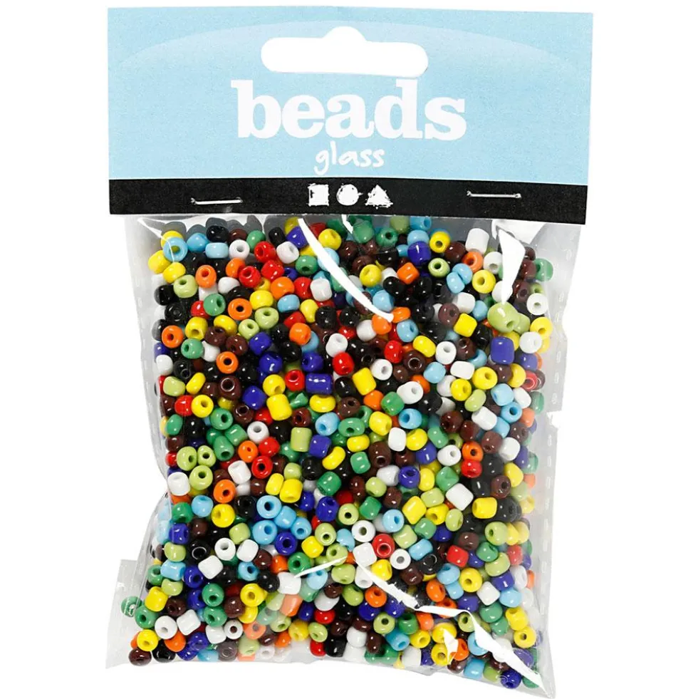Abalorios de cristal 5mm. 130gr. colores surtidos