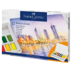 Acuarelas estuche 12 colores Faber Castell
