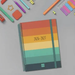 Agenda cuarto semana vista horizontal Diva Colors 2026-2027
