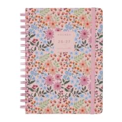 Agenda E10 semana vista horizontal Moniquilla rosa 2026-2027