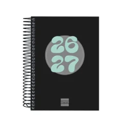Agenda octavo día página Cool negro 2026-2027