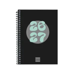 Agenda octavo semana vista horizontal Cool negro 2026-2027