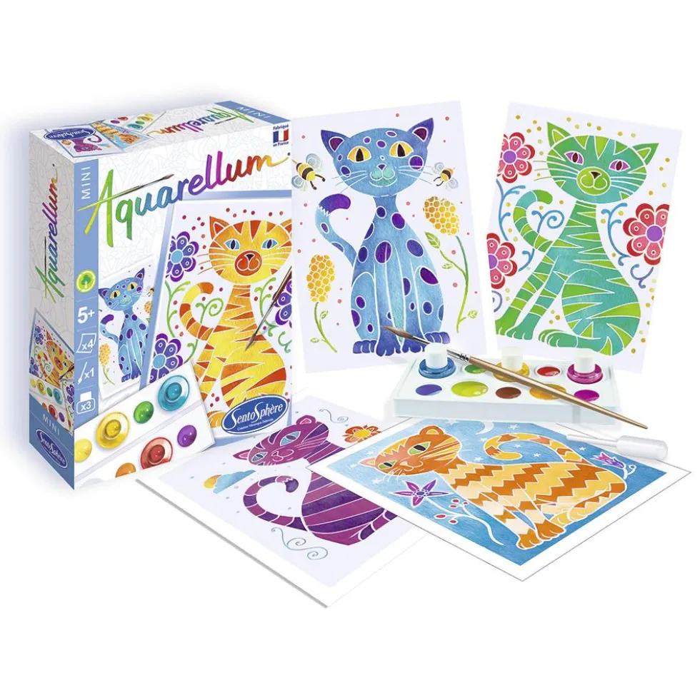Aquarellum mini gatos