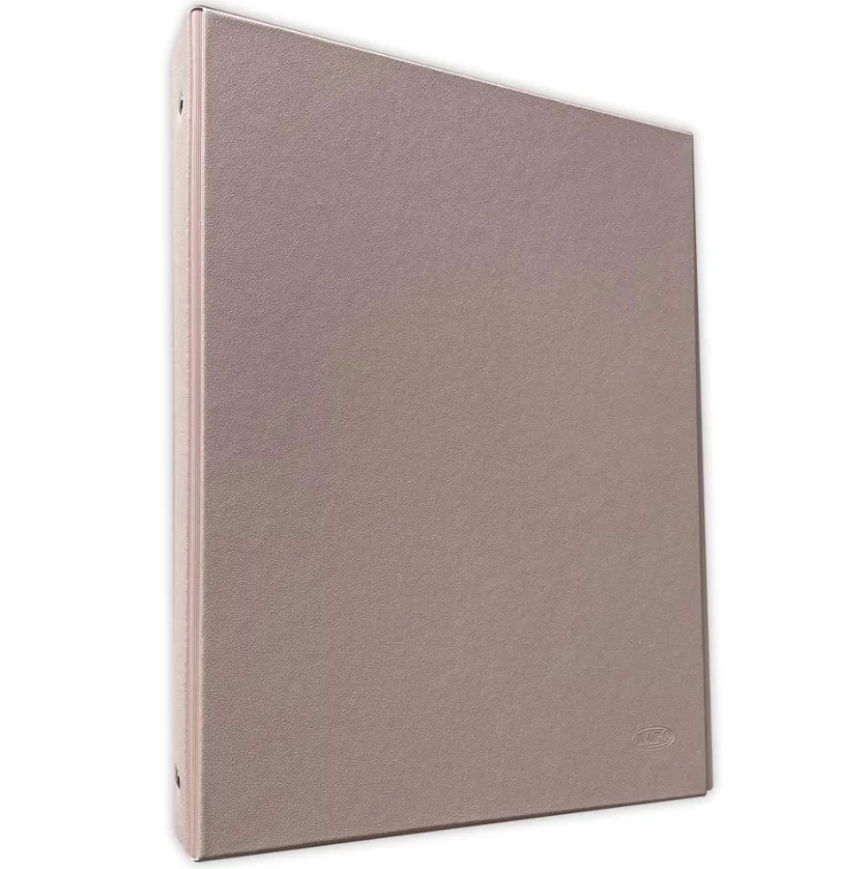 Archivador folio 4 anillas color rosa pastel tapa plástico