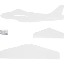 Avión blanco para ensamblar set 2 unidades