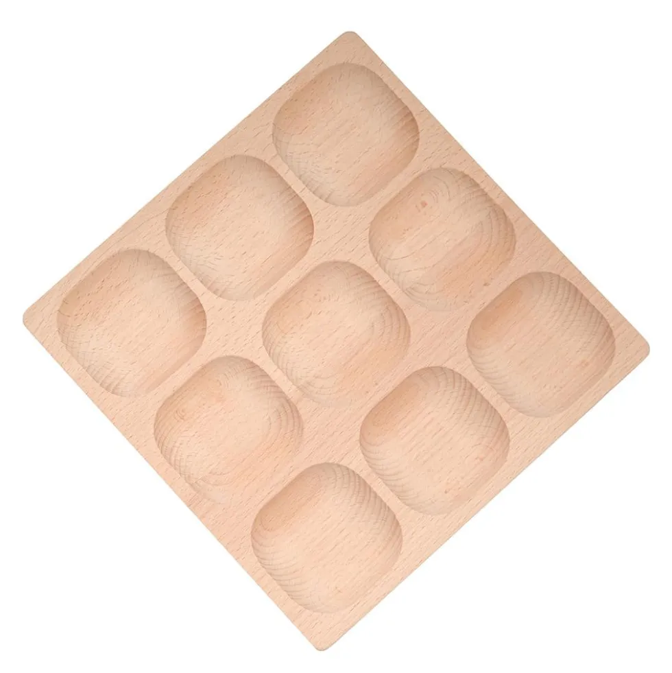 Bandeja de madera clasificación 9 huecos