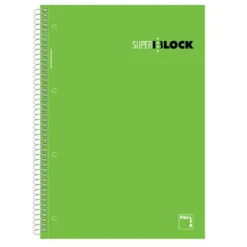 Bloc A4 cuadro 5mm. 160 hojas microperforado Superblock