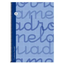 Bloc folio cuadrovía 2,5mm 80 hojas tapa extra dura azul