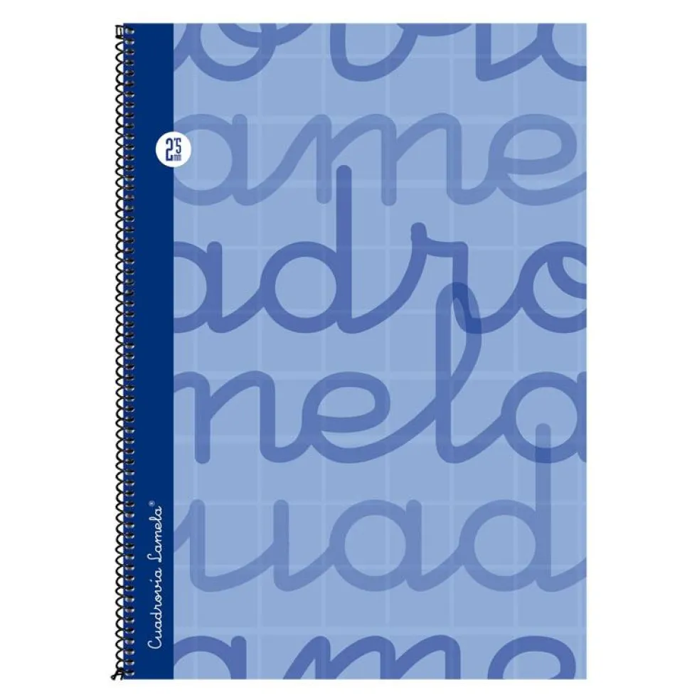 Bloc folio cuadrovía 2,5mm 80 hojas tapa extra dura azul