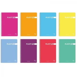 Bloc folio Plastipac 80 hojas espiral tapa de plástico