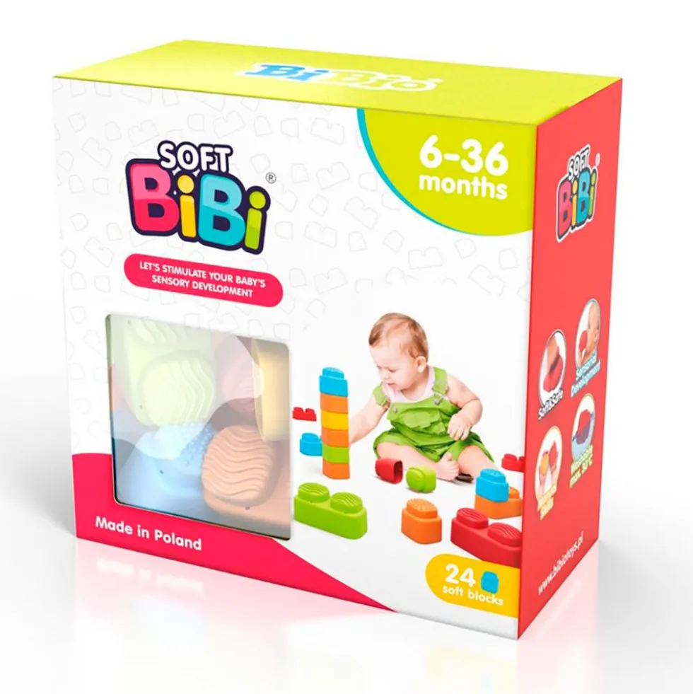 Bloques de construcción Sensory Blocks Bibi Soft 24 piezas
