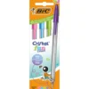 Bolígrafo Bic Cristal Fun 4 unidades de colores