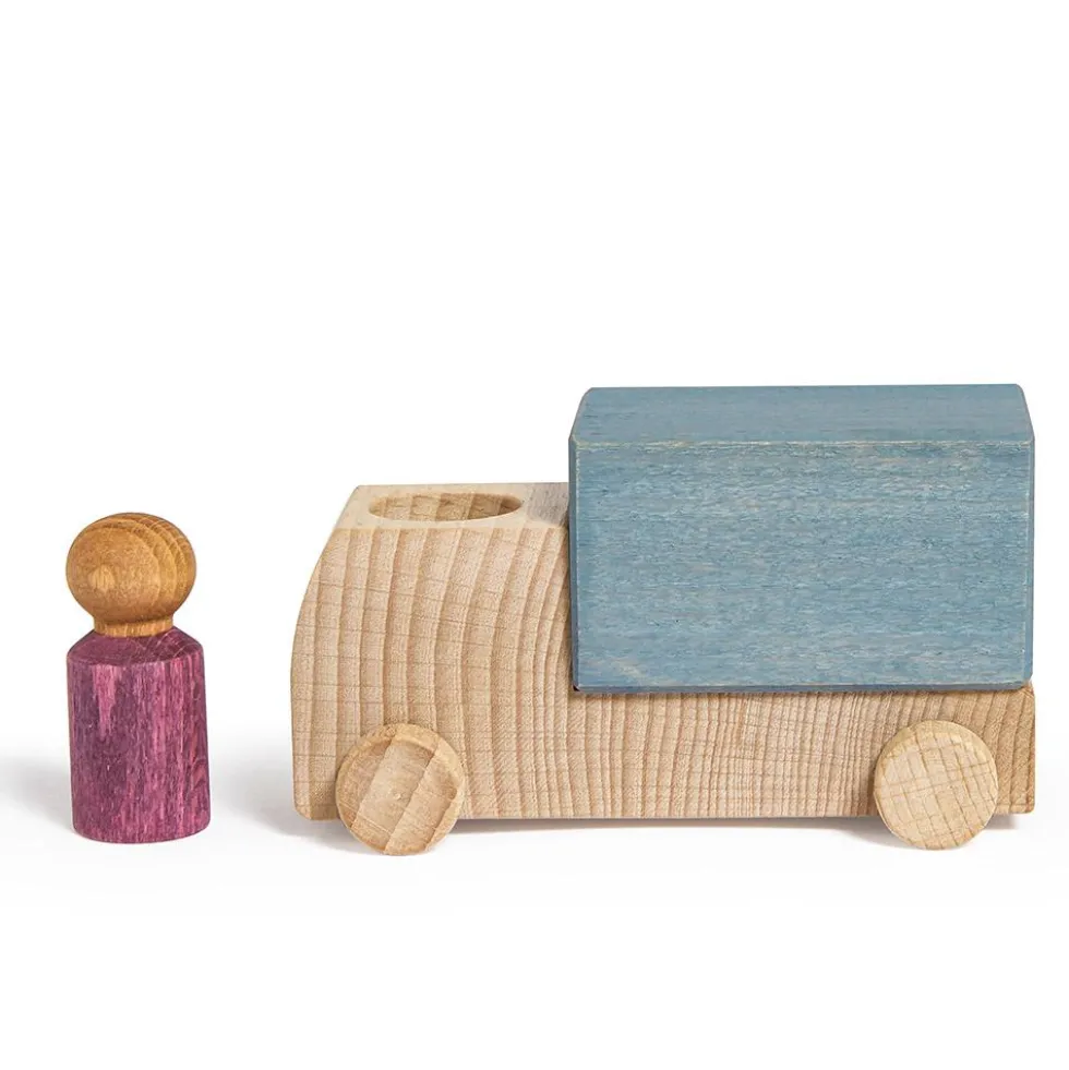 Camión madera gris Lubu con figura
