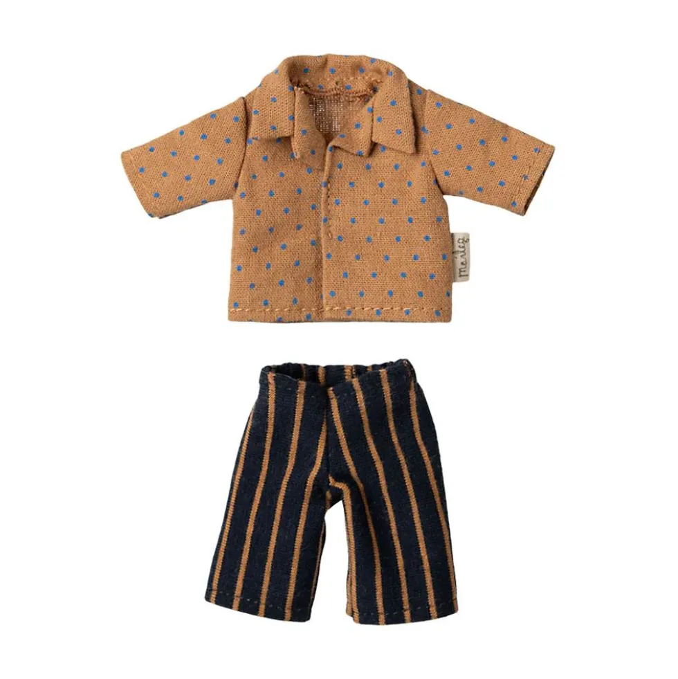 Camisa y pantalón rayas para ratoncito 15cm Maileg