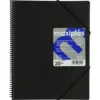 Carpeta A4 20 fundas color negro opaco Maxiplás