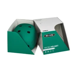 Casco Micro verde talla M luz Led