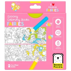 Colorea y aprende con hadas, cuadernos para colorear extra largos