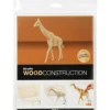 Construcción de madera para ensamblar jirafa 3D