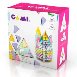 Construcción Gami Pink figuras 3D 500 piezas