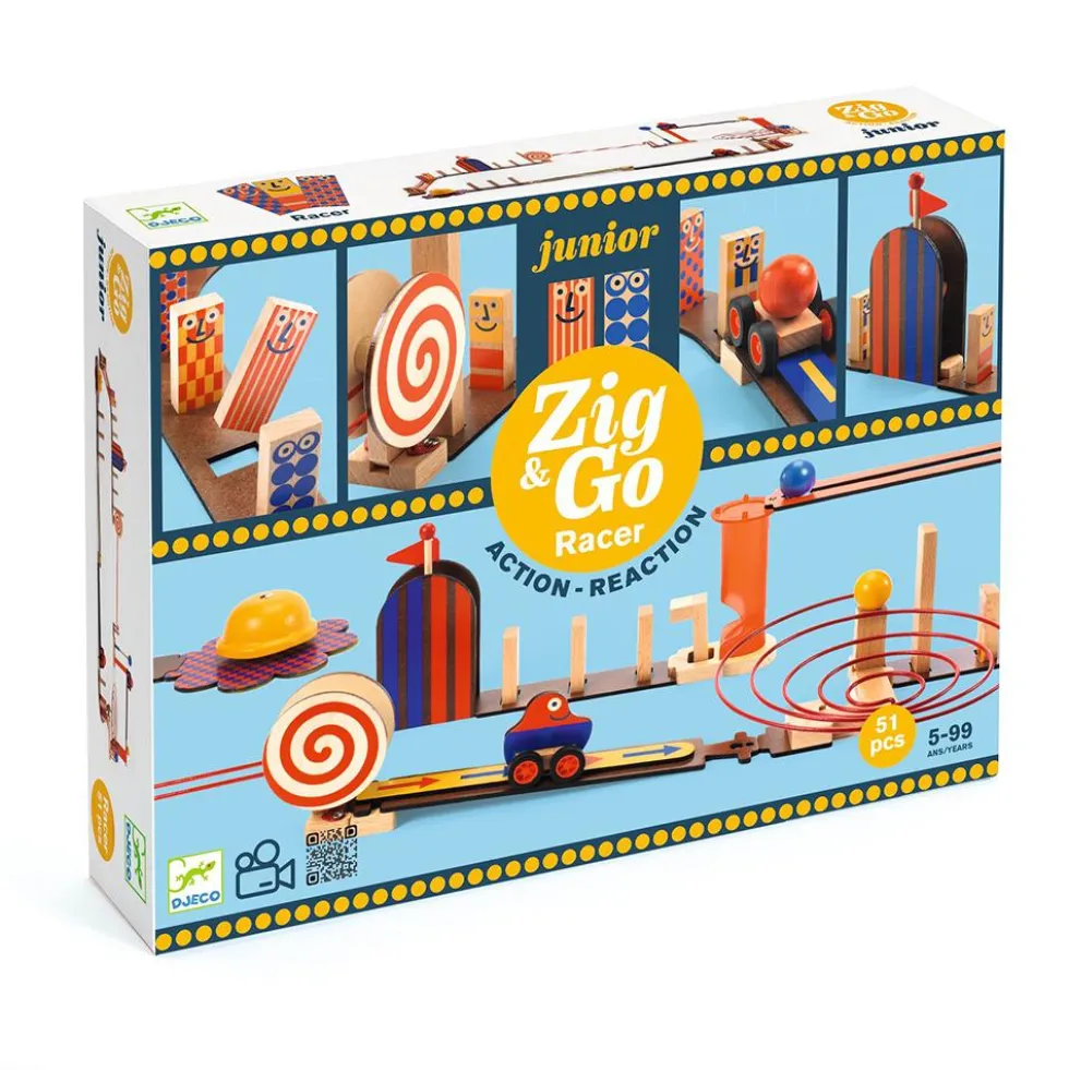 Construcción Zig and Go Junior racer 51 piezas reacción en cadena