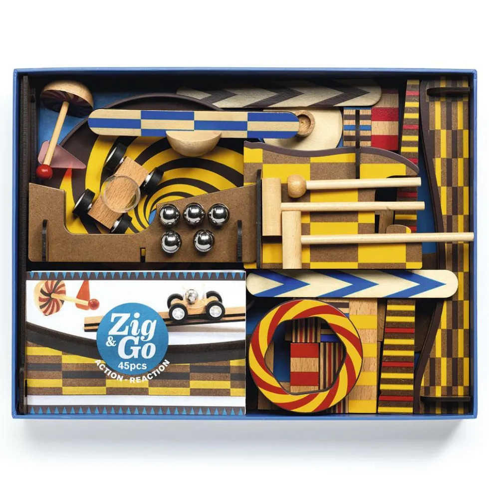 Construcción Zig and Go reacción en cadena Wroom 45 piezas
