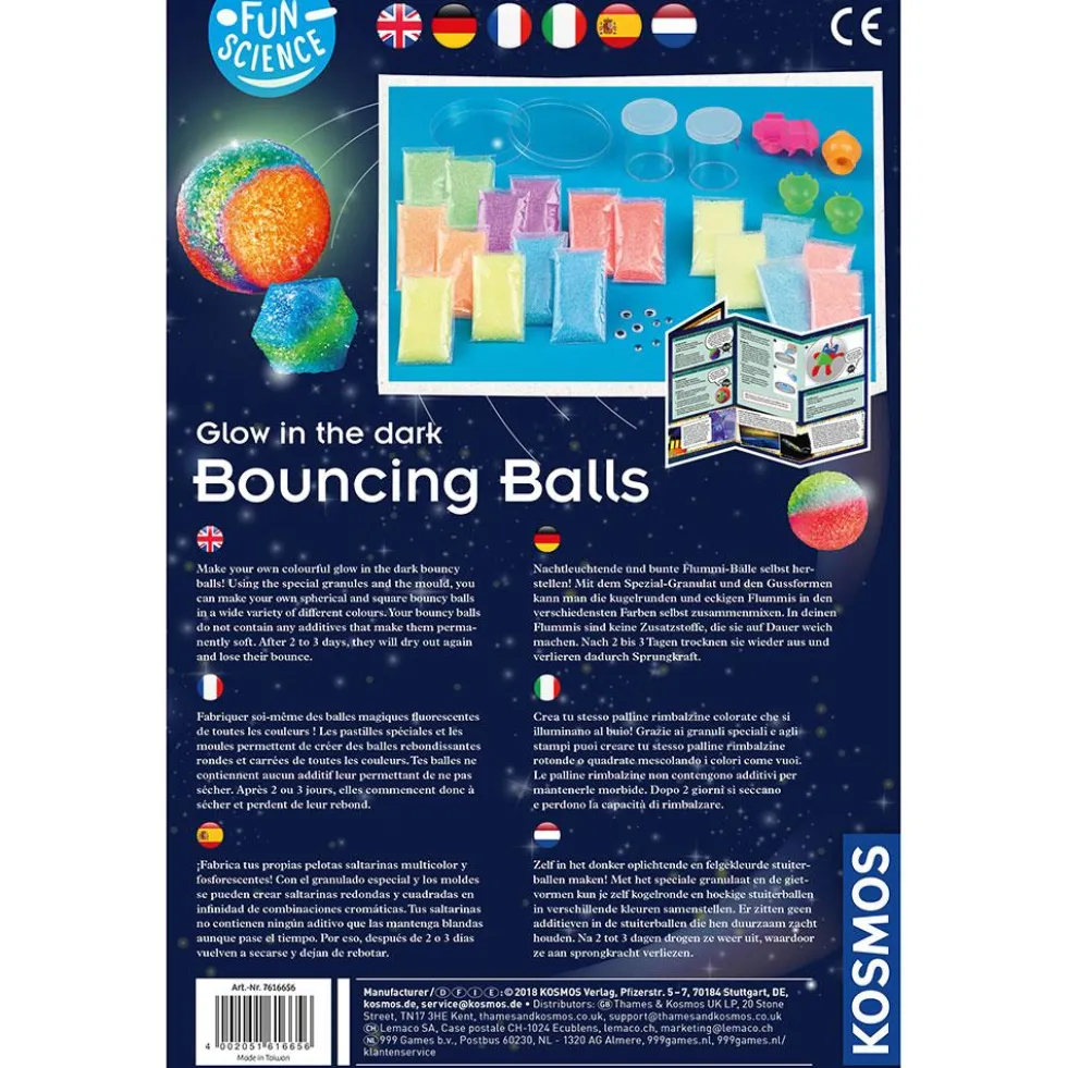 Crea pelotas luminiscentes Bouncing balls