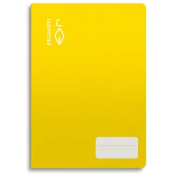 Cuaderno cuarto color amarillo pauta Montessori 3,5mm 32 hojas