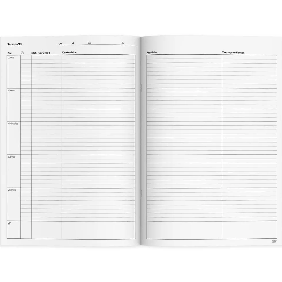 Cuaderno memo notas