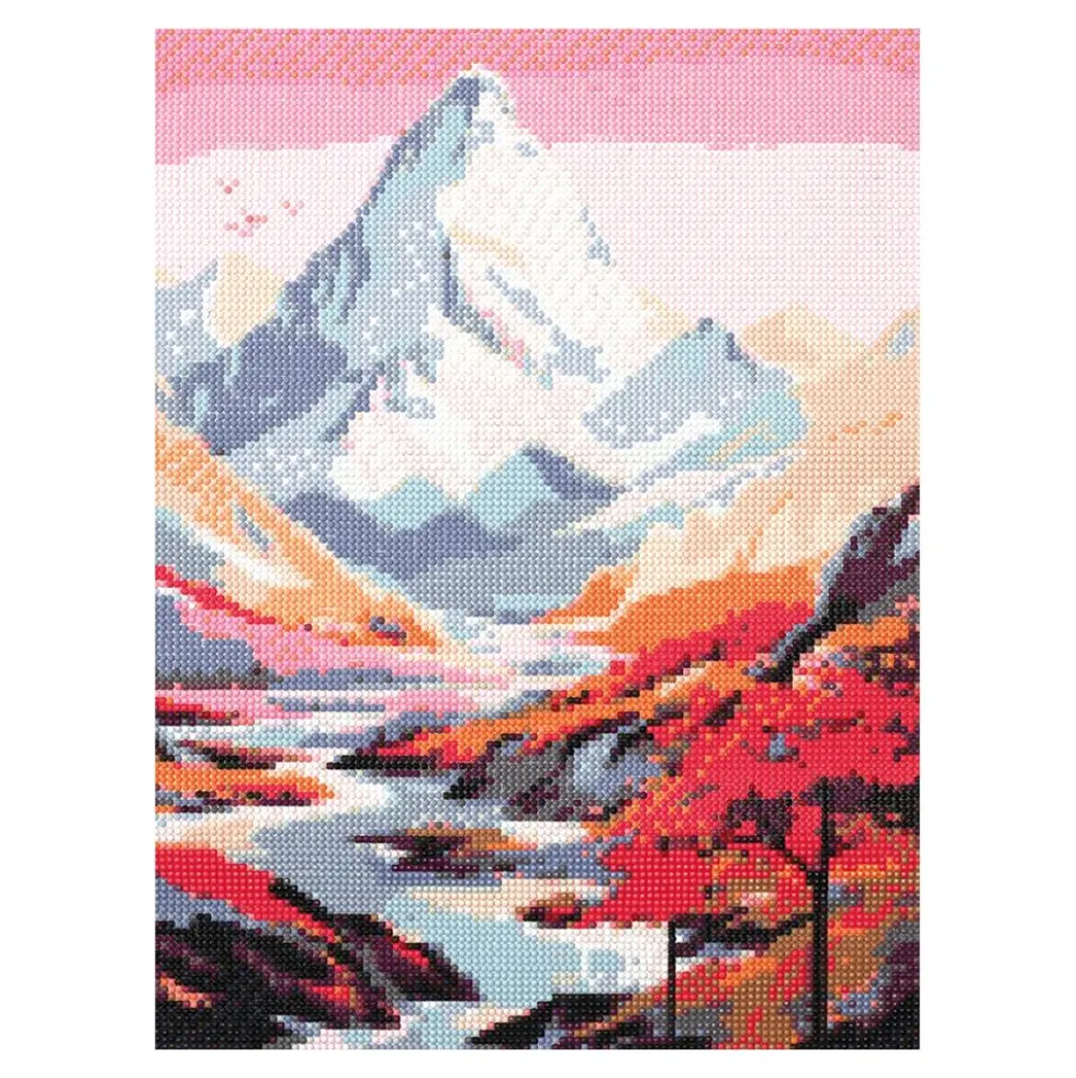 Cuadro mosaico con diamantes montaña 30x40cm Diamond painting