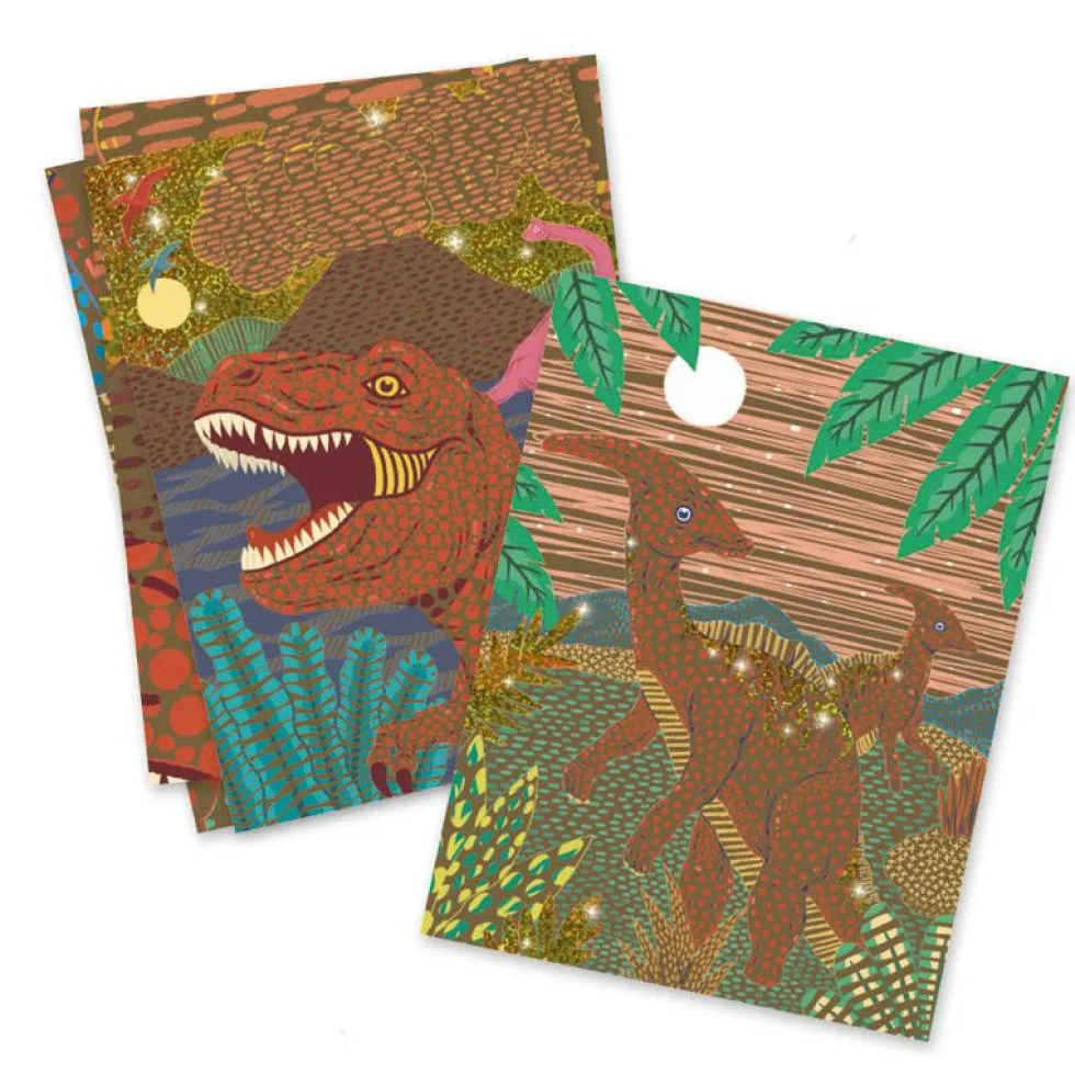 Cuadros para rascar el reino de los dinosaurios