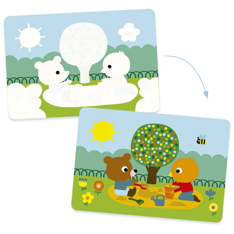 Dibujos mágicos para colorear: En el parque