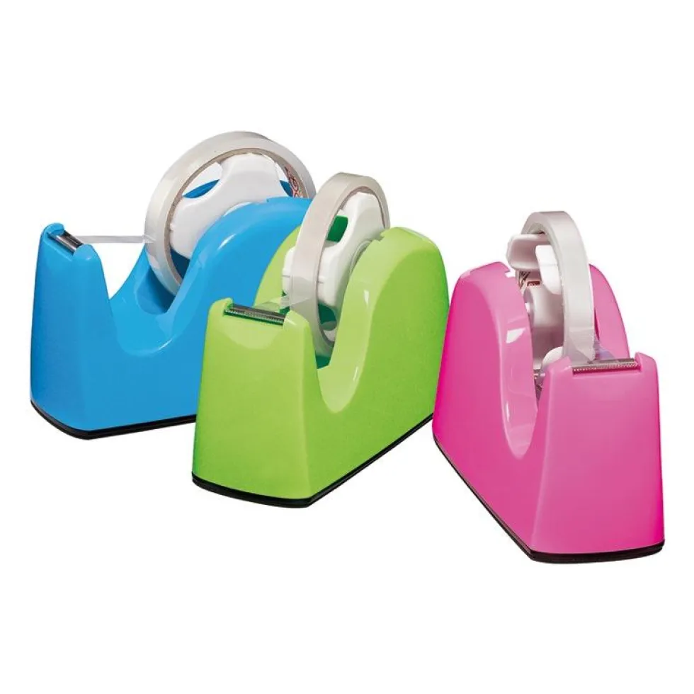 Dispensador de cinta adhesiva 2 en 1 color surtido