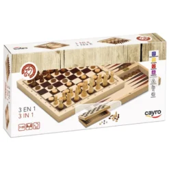 3 en 1: ajedrez, damas y backgammon