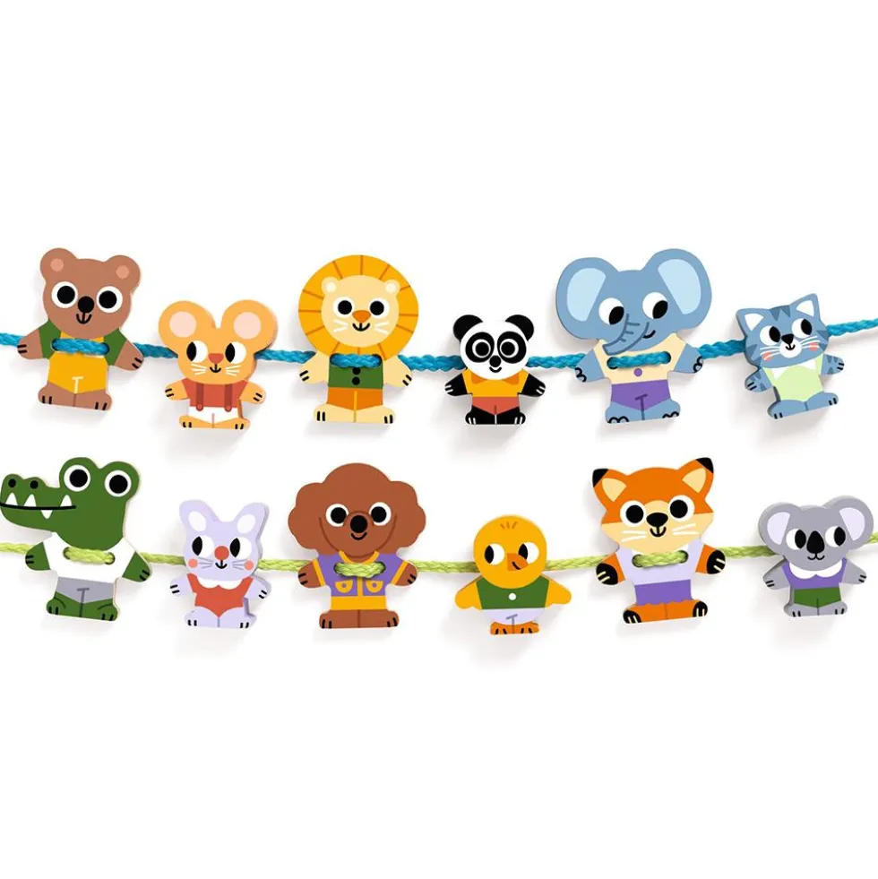 Ensartable de madera 12 piezas Fila Friends Djeco