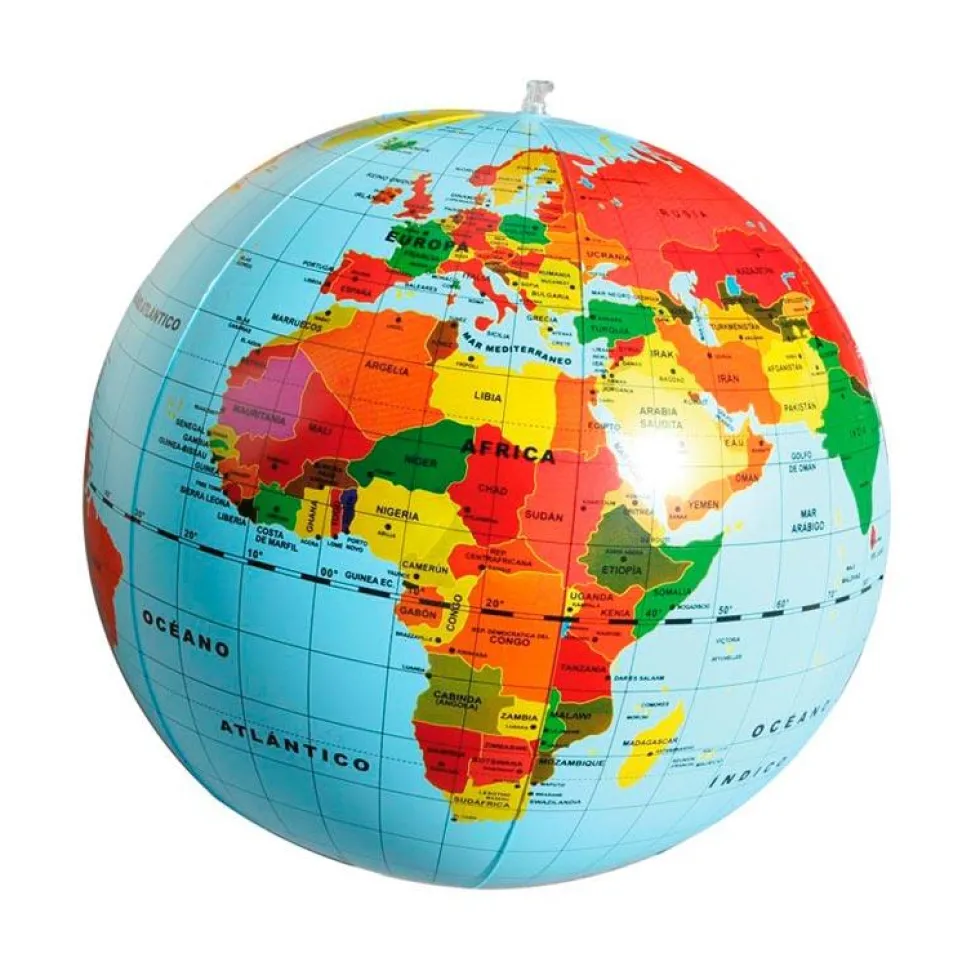 Globo terráqueo hinchable 30cm