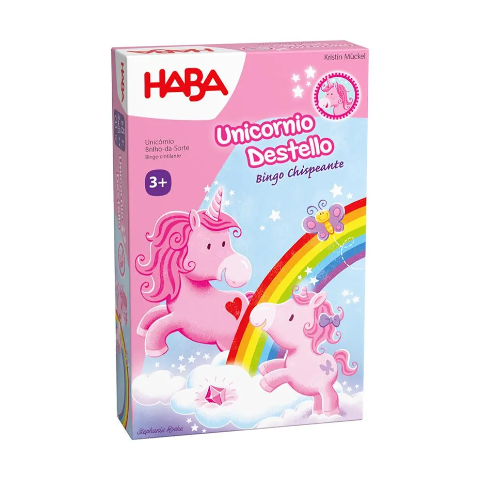 Juego de bingo Unicornio destello