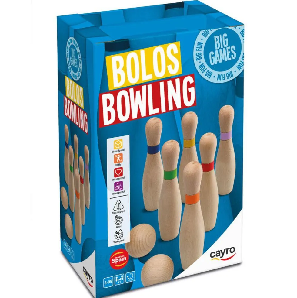 Juego de bolos madera. Cayro