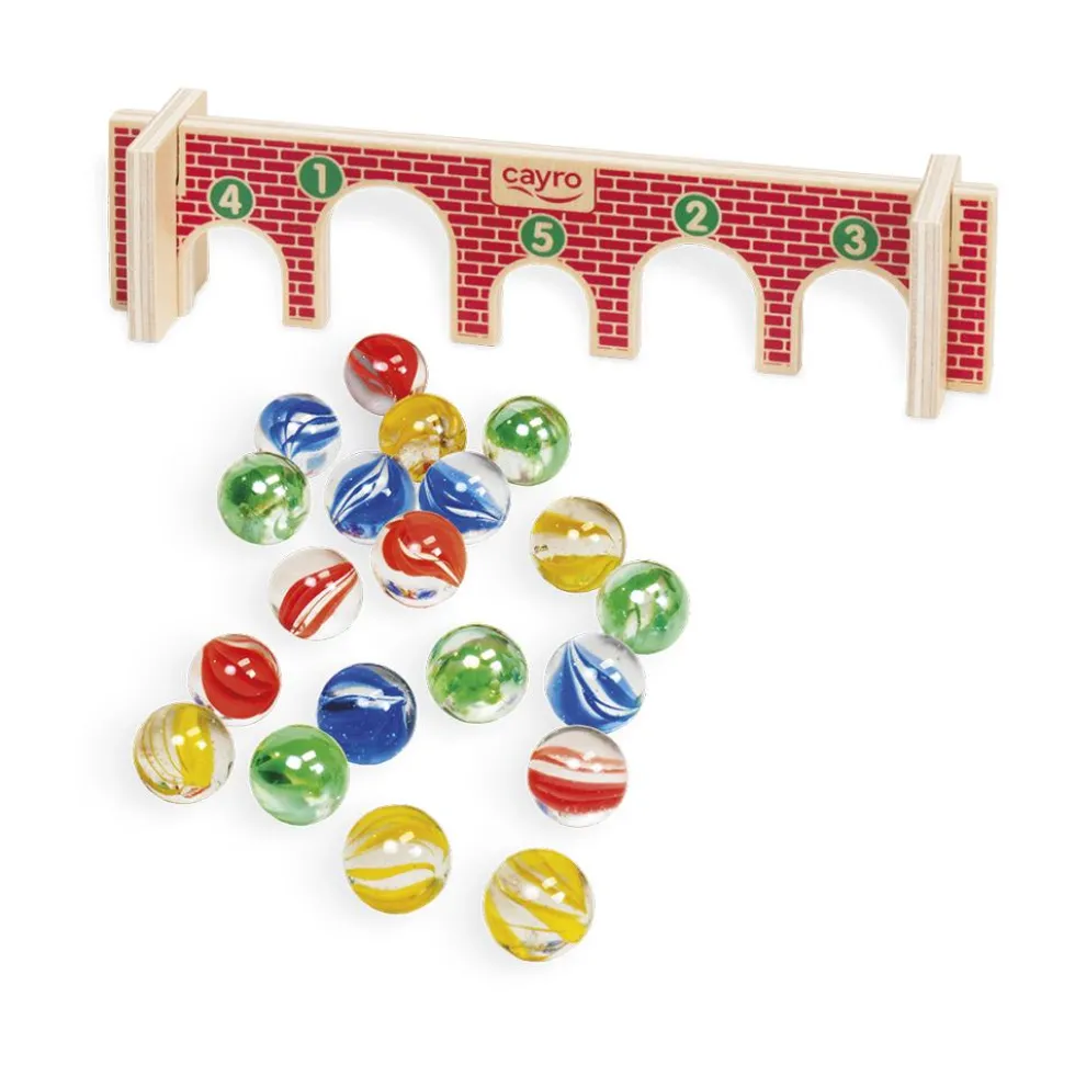 Juego de canicas en caja metal
