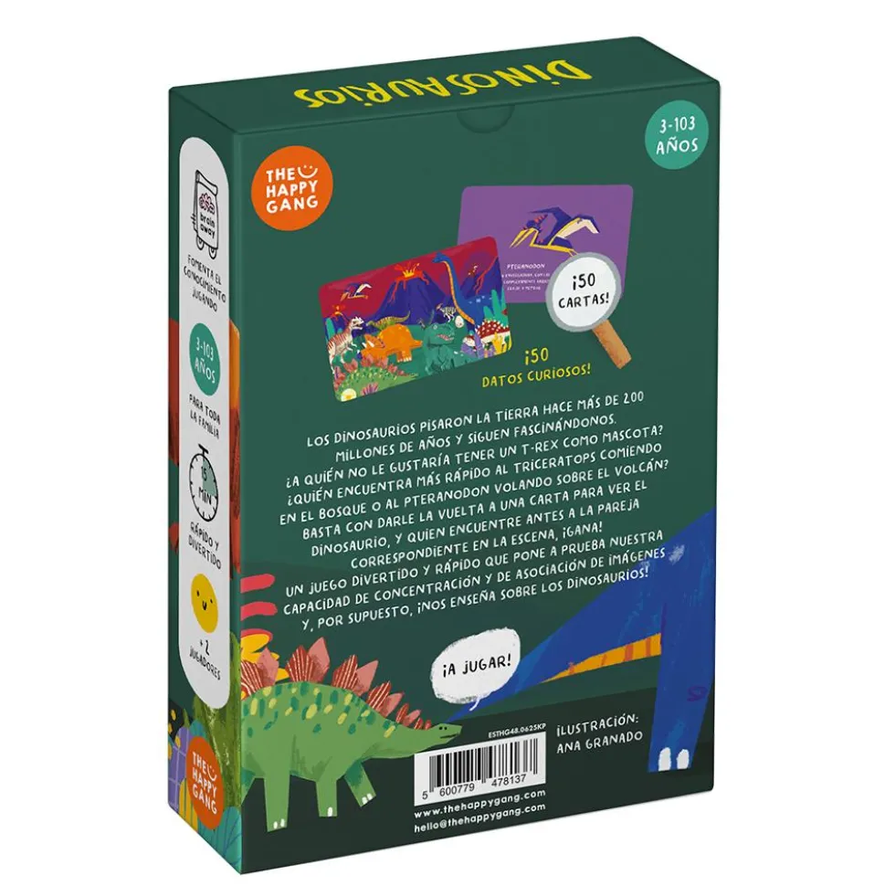 Juego de cartas Busca y encuentra dinosaurios