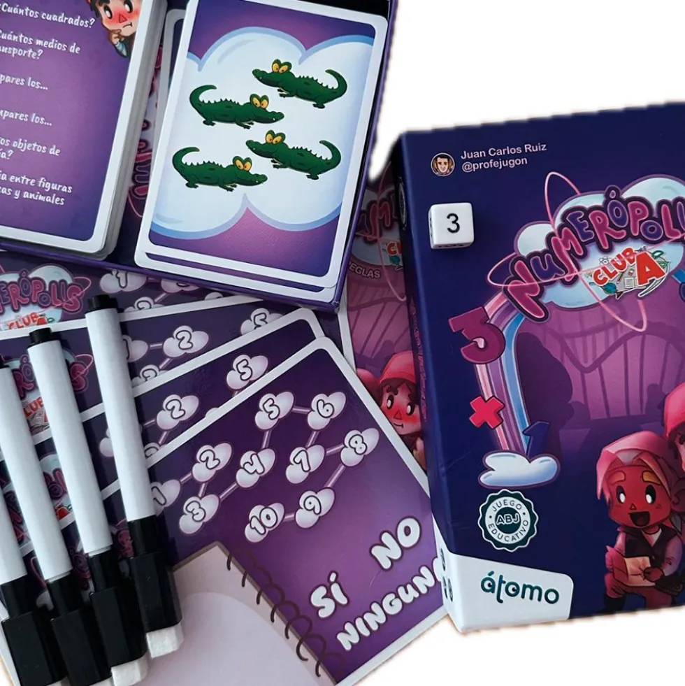 Juego de cartas matemáticas Numerópolis Club A