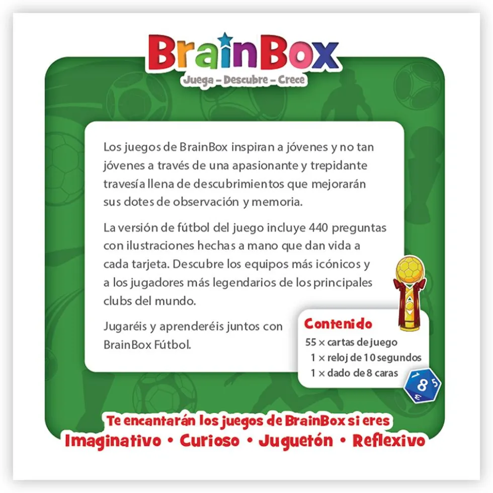 Juego de memoria Brainbox fútbol