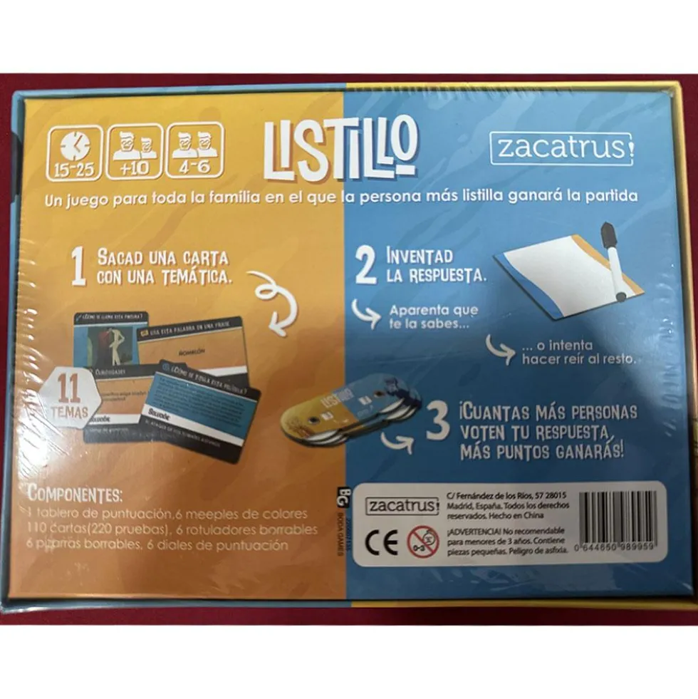 Juego de mesa Listillo