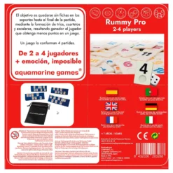 Juego de mesa Rummy Pro caja de metal