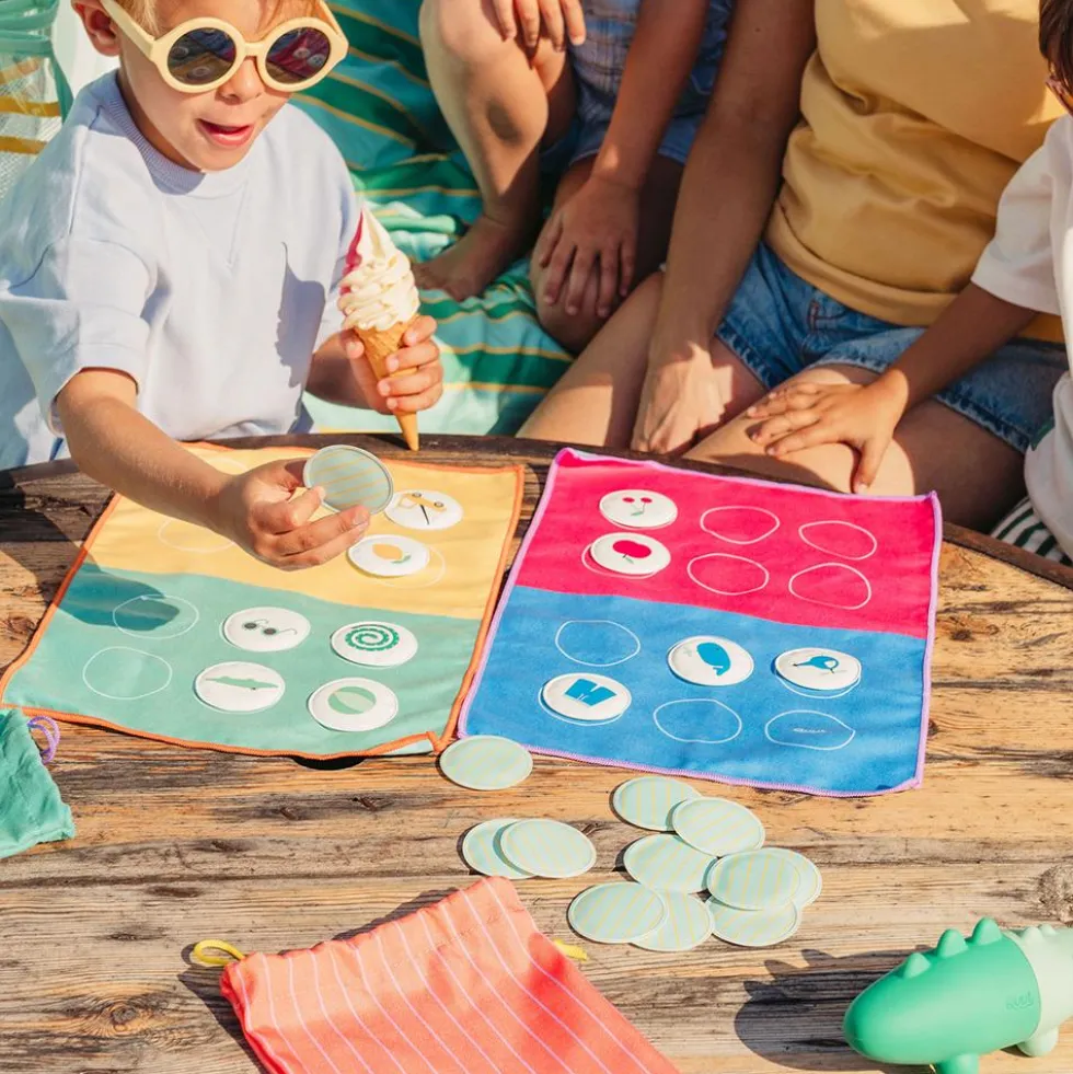 Juego de playa bingo y loto color 2 en 1 tablero microfibra