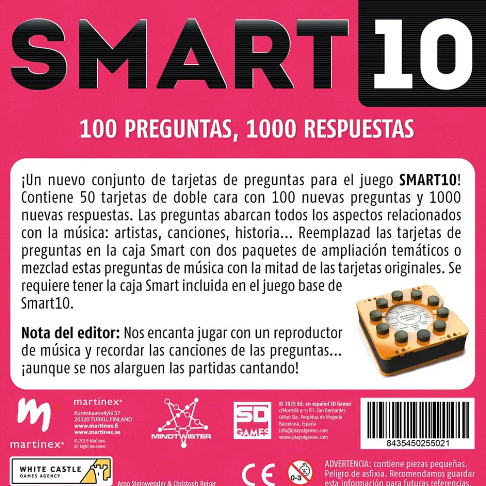Juego de preguntas Smart 10 expansión Música