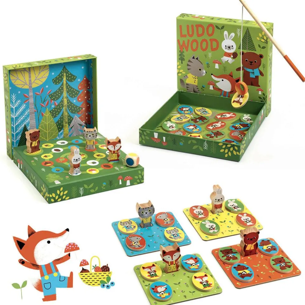 Juego Ludo Wood 4 juegos