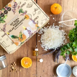Kit para hacer velas con cera de soja natural