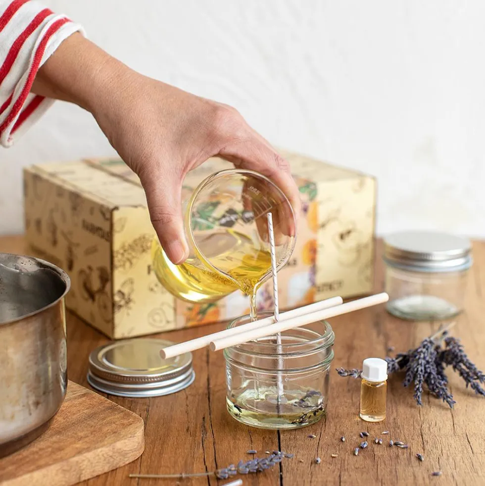 Kit para hacer velas con cera de soja natural