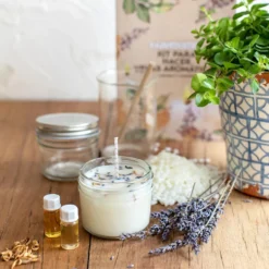 Kit para hacer velas con cera de soja natural