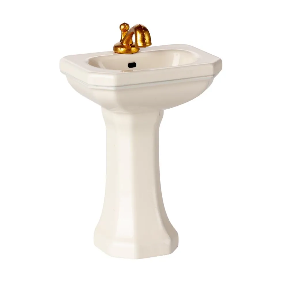 Lavabo blanco roto ratoncitos Maileg